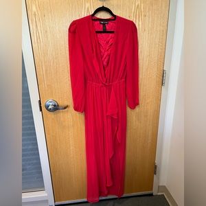 Red, Express, size 2, chiffon cocktail dress